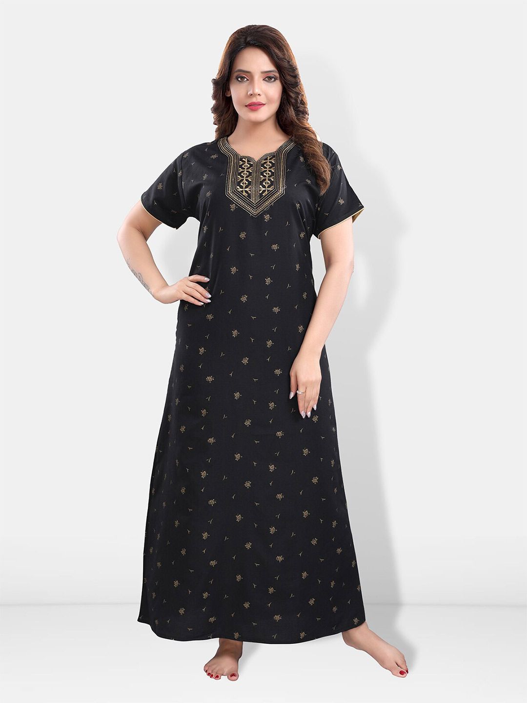 Be You Floral Printed Maxi Nightdress