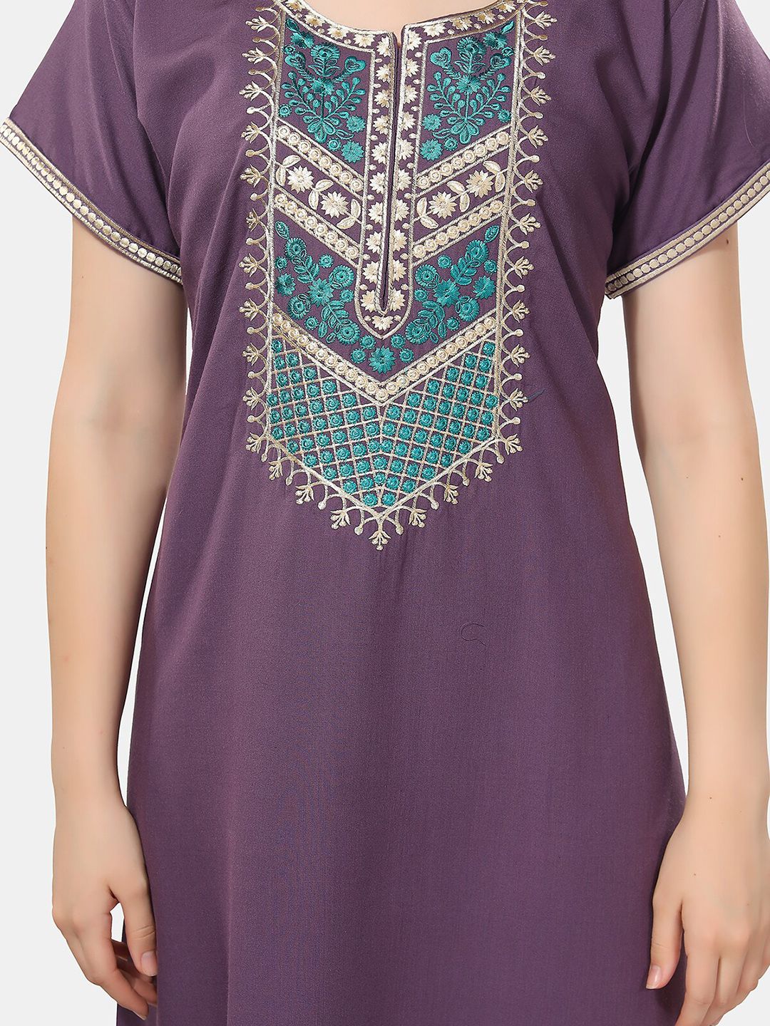 Embroidered Maxi Nightdress