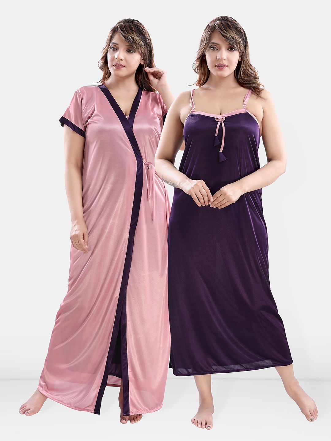 Be You Satin Maxi Nightdress With Robe