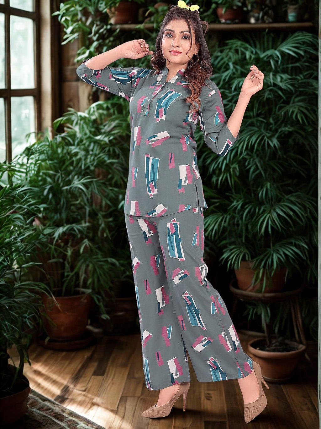 Printed Top & Trousers Co-Ords