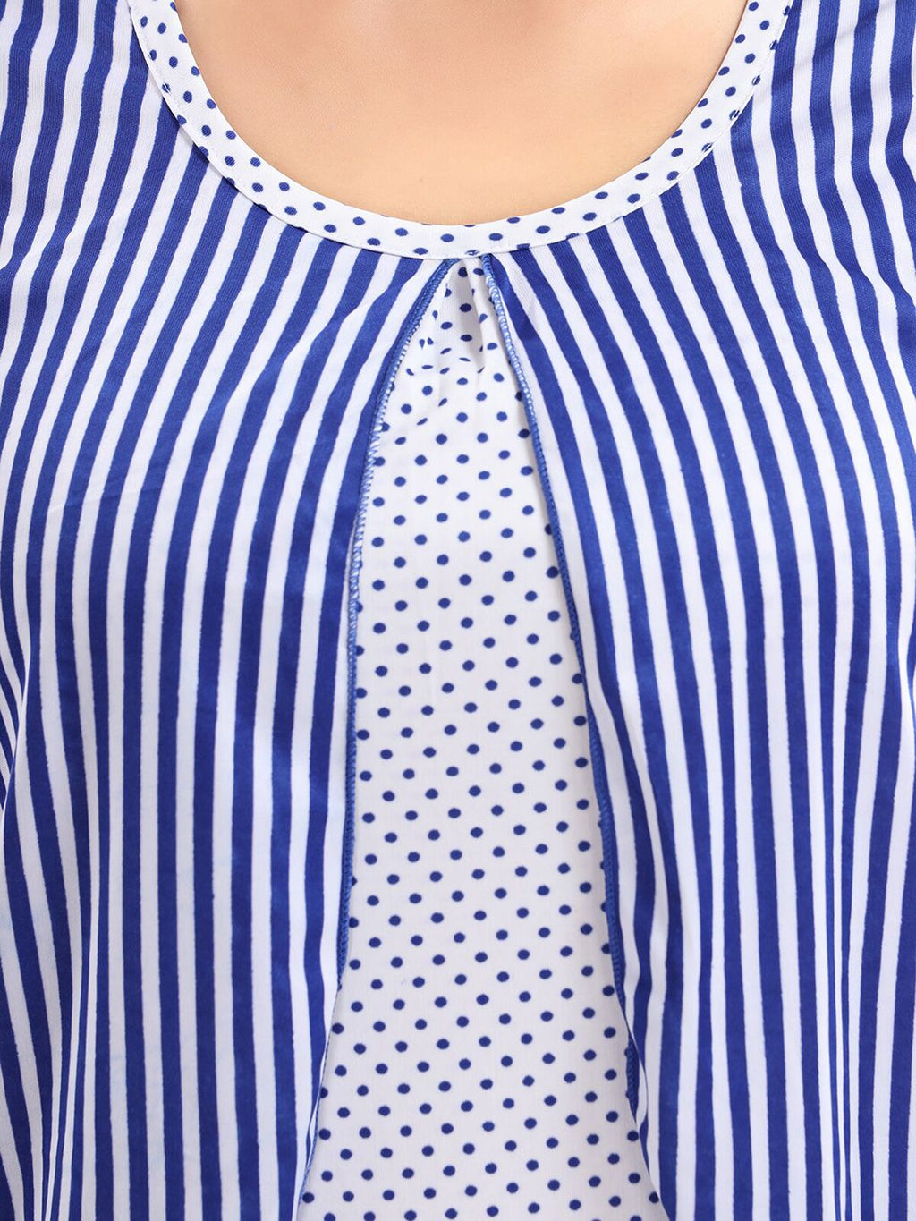 Striped Satin Night Suit