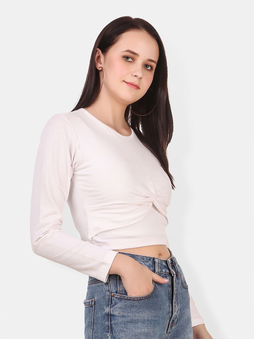 Twisted Cotton Crop Top