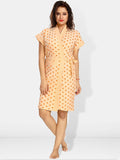 Be You Women Polka Dots Printed Terry Cotton Bath Robe