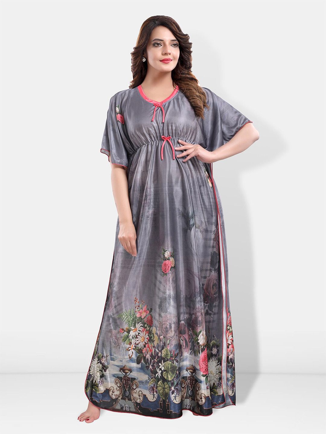 Be You Floral Printed Kaftan Nightdress