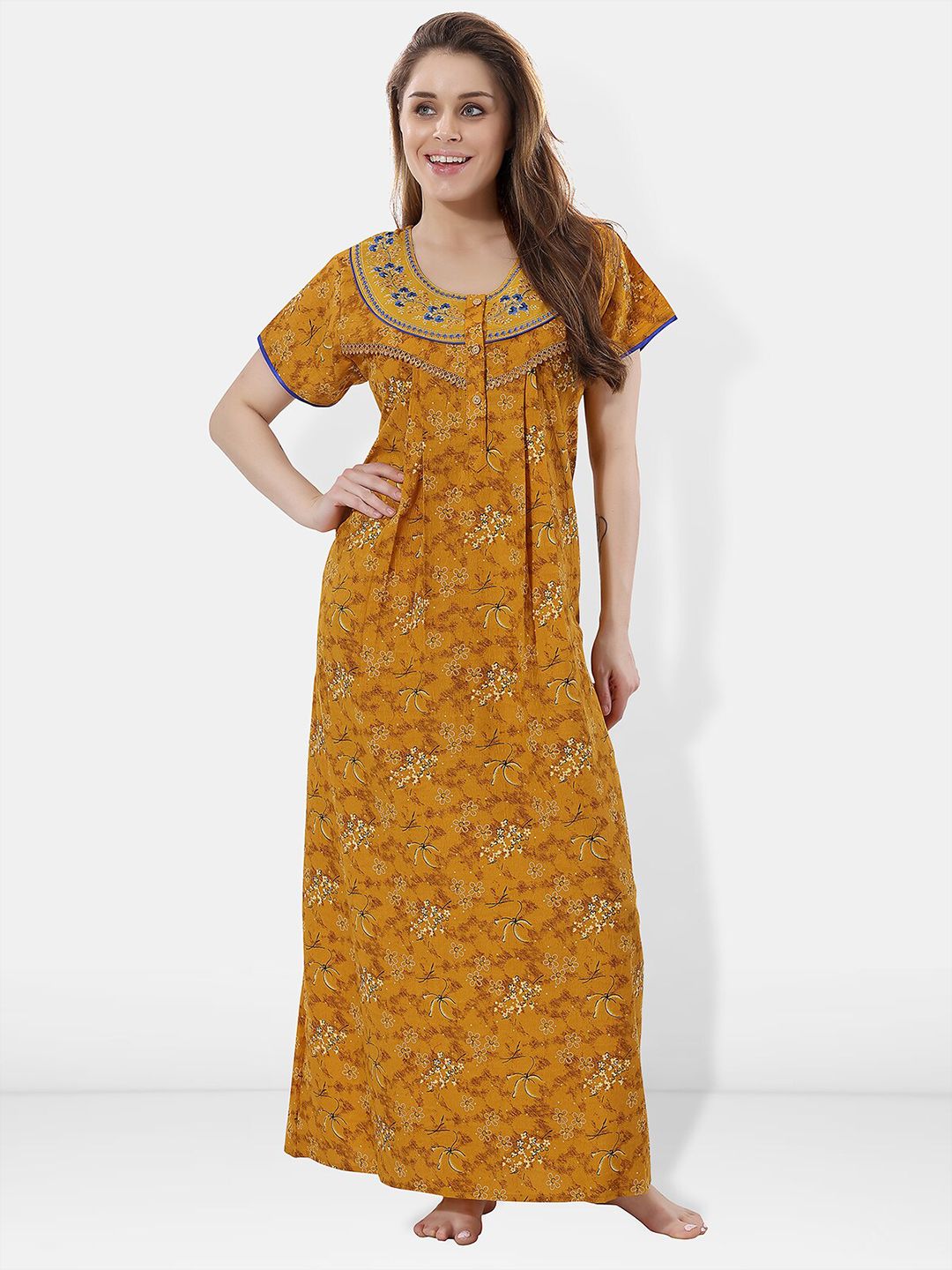 Be You Floral Printed Maxi Nightdress
