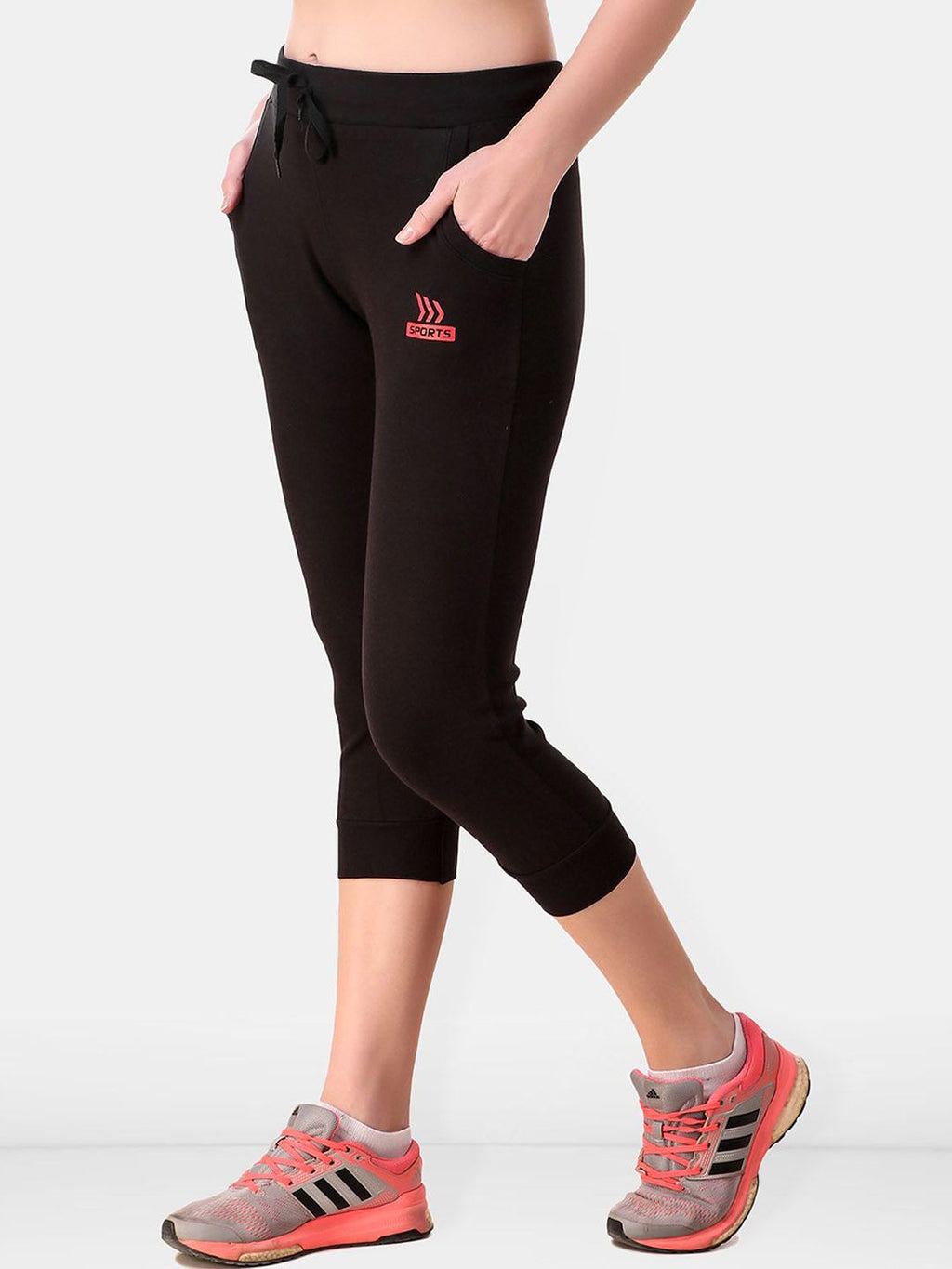 Women Solid Three Fourth-Length Gym Tights