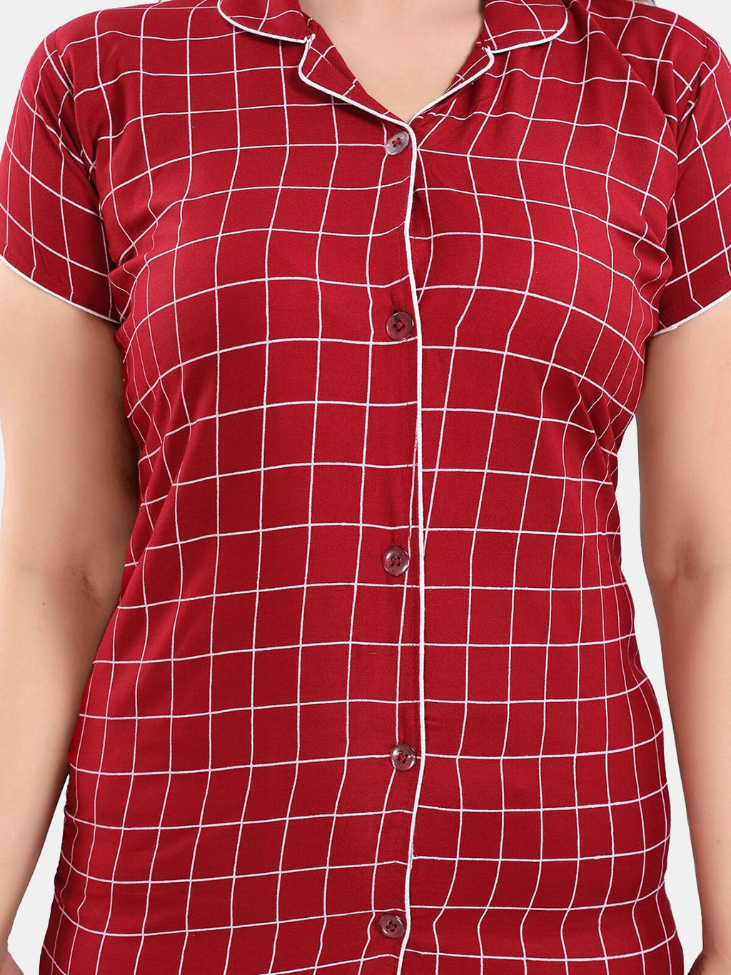 Women Checked Night suit