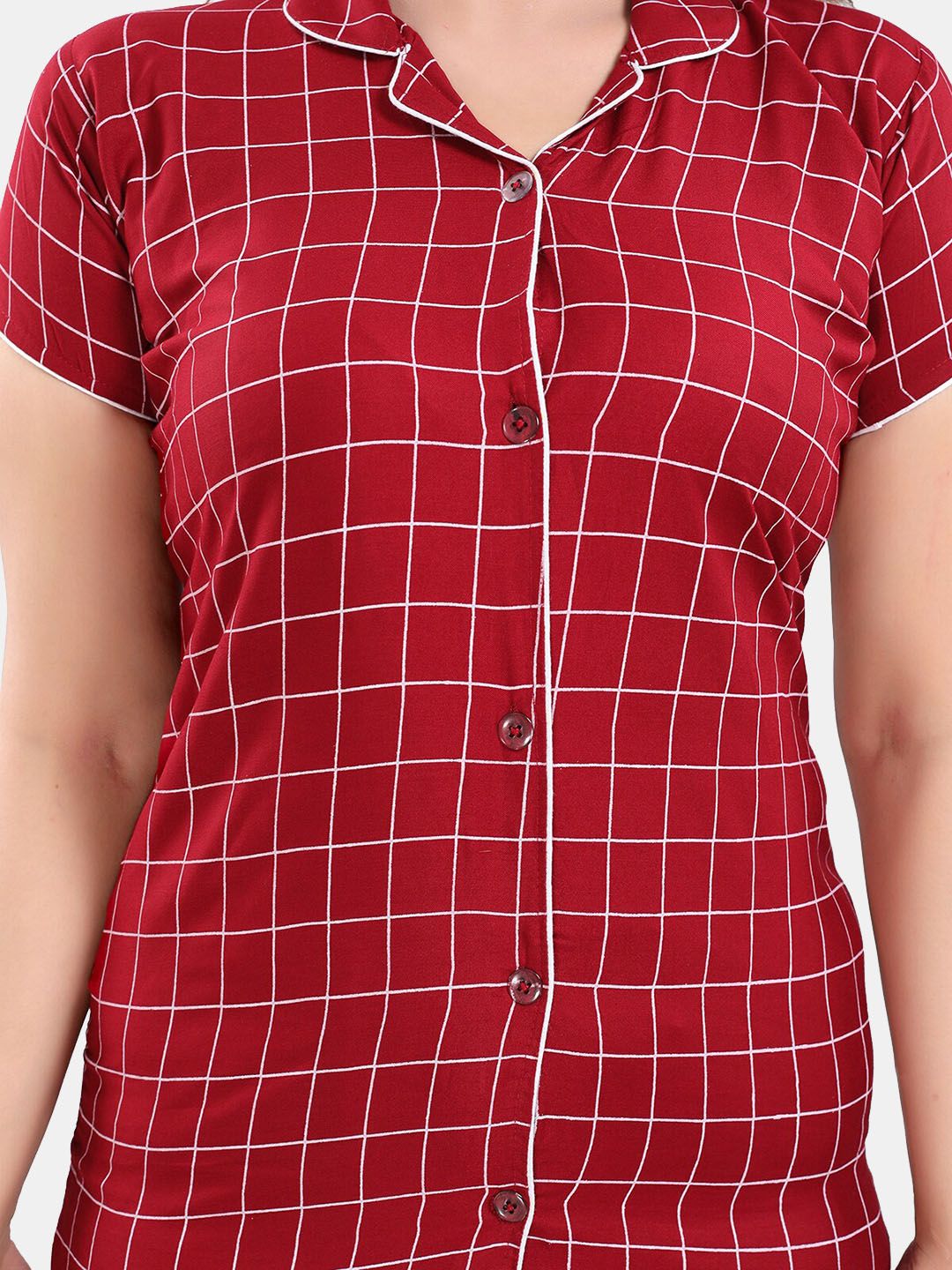 Women Checked Night suit