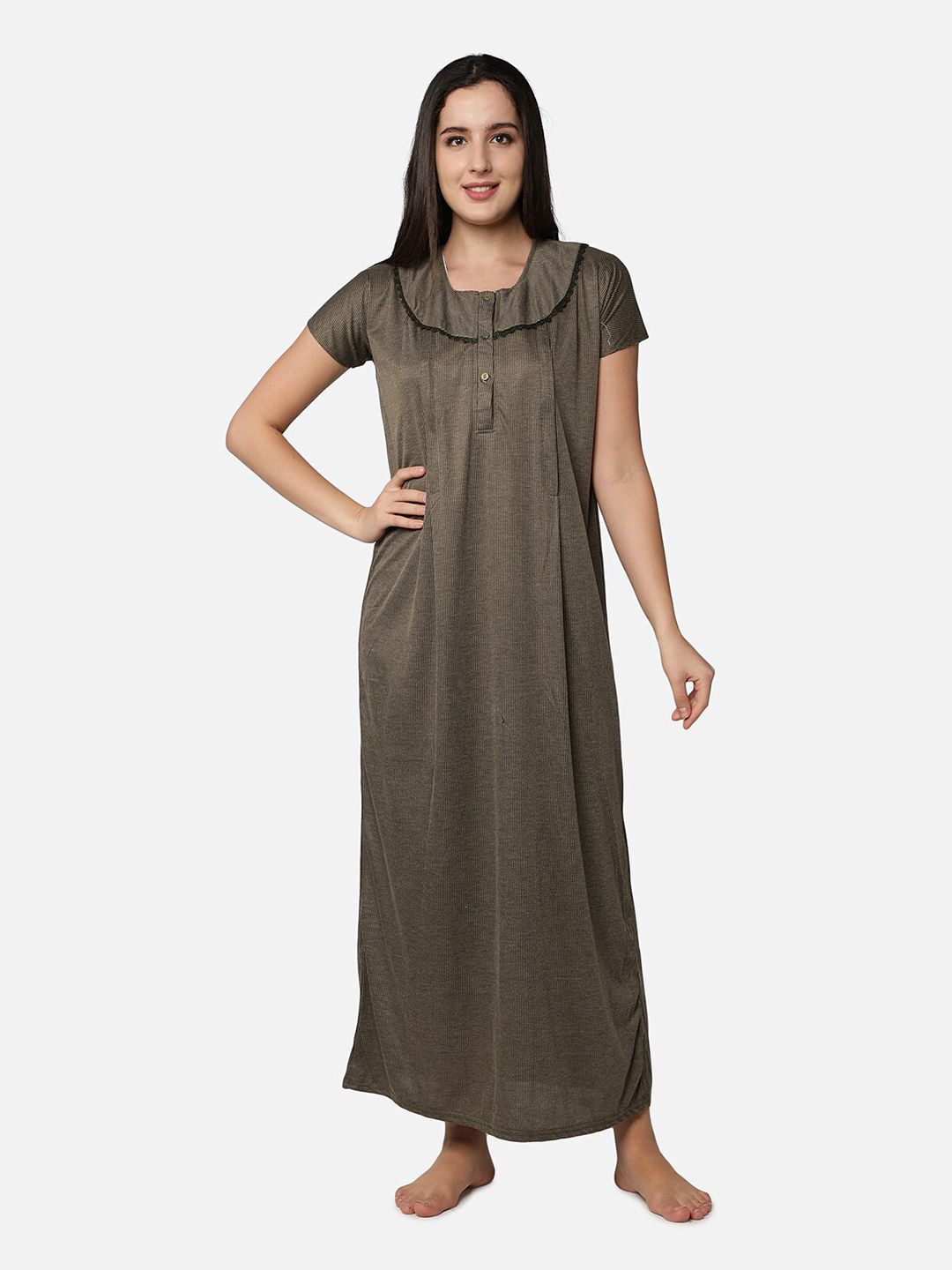 Be You Striped Maternity & Feeding Maxi Nightdress