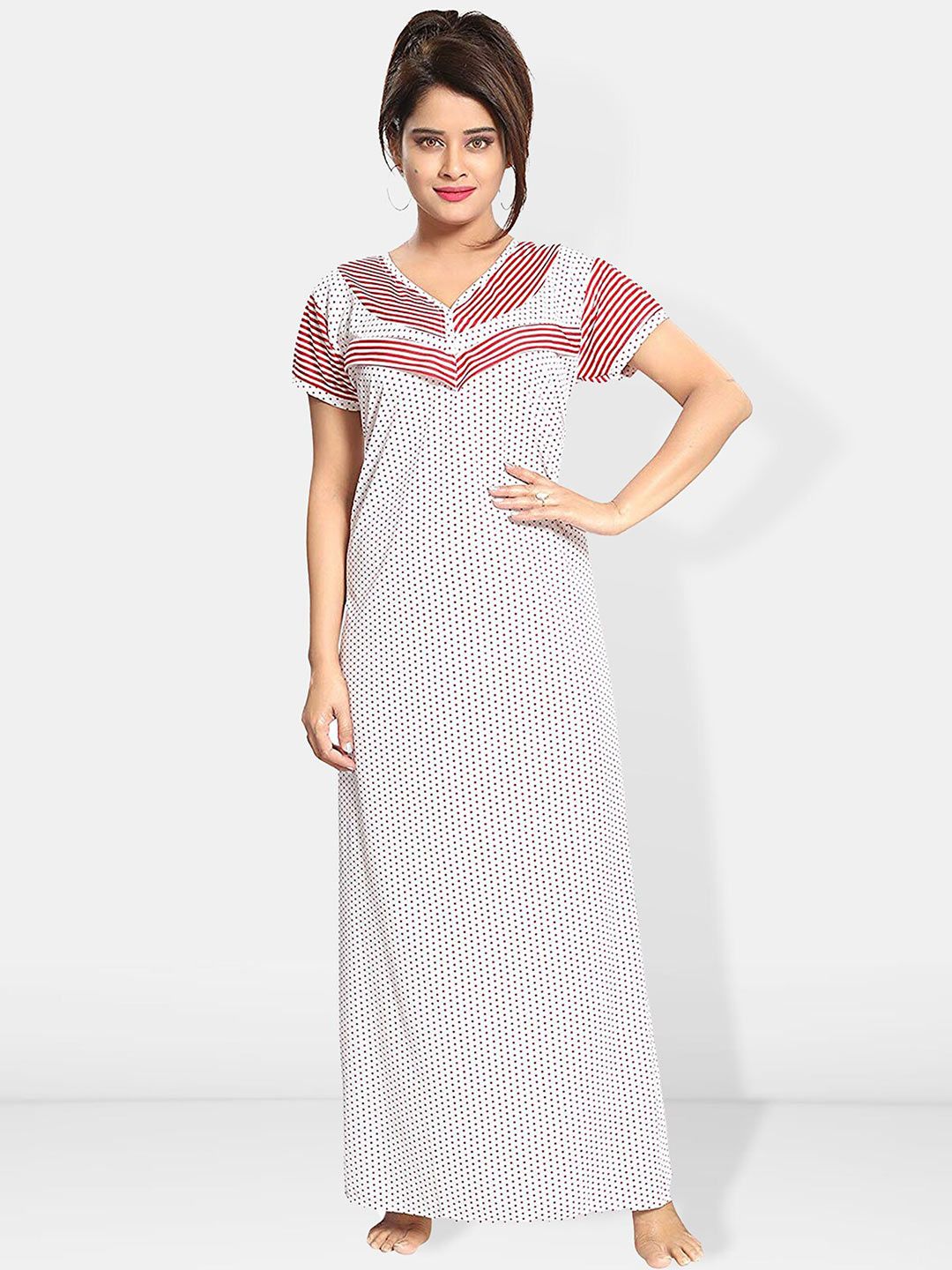 Be You Printed Maternity Satin Maxi Nightdress