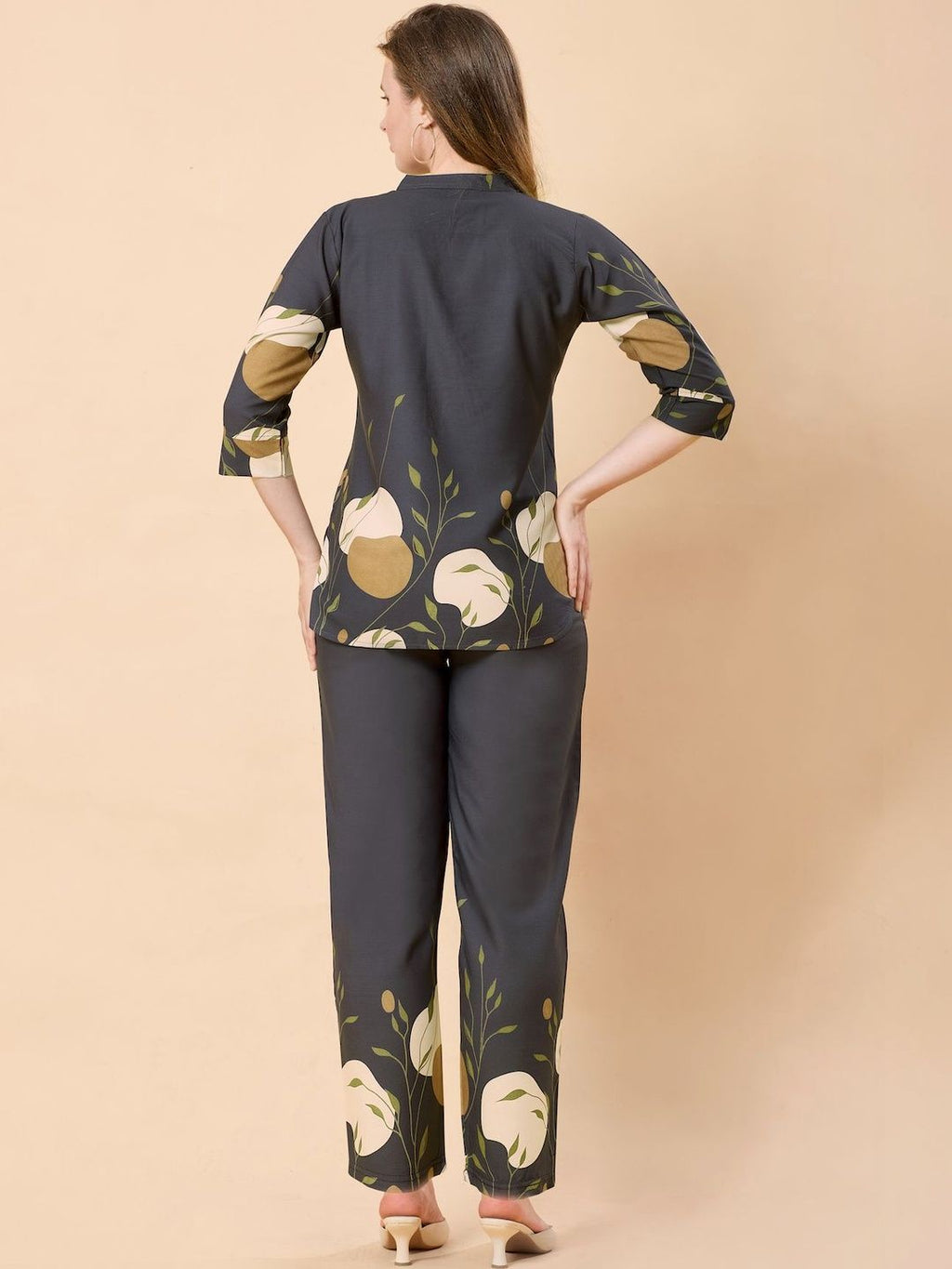 Printed Top With Trousers Co-Ords