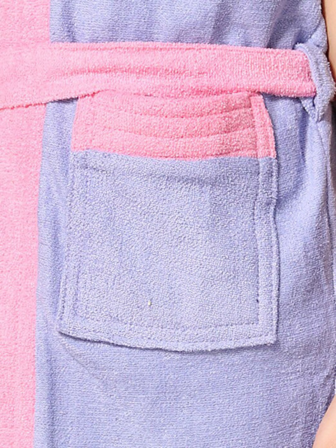 Girls Terry Cotton Water Absorbent Bath Robe With Belt