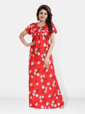 Be You Floral Printed Maxi Satin Maternity Nightdress