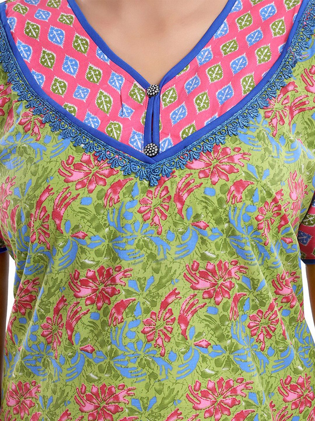 Floral Printed Maxi Nightdress
