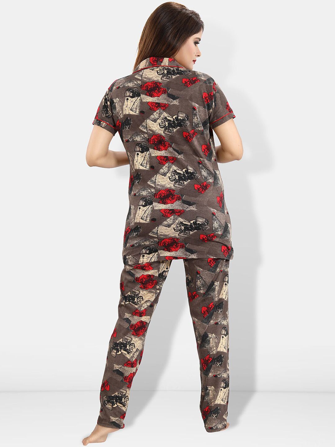 Geometric Printed Night suit