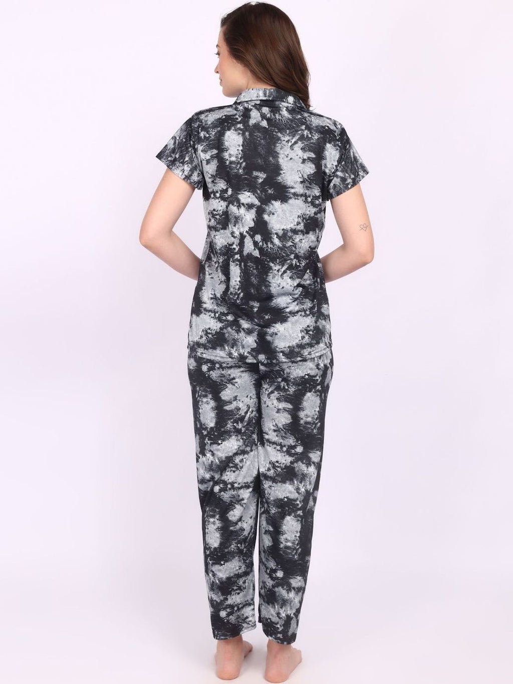 Women Tie-Dye Print Top & Pyjama Night suit