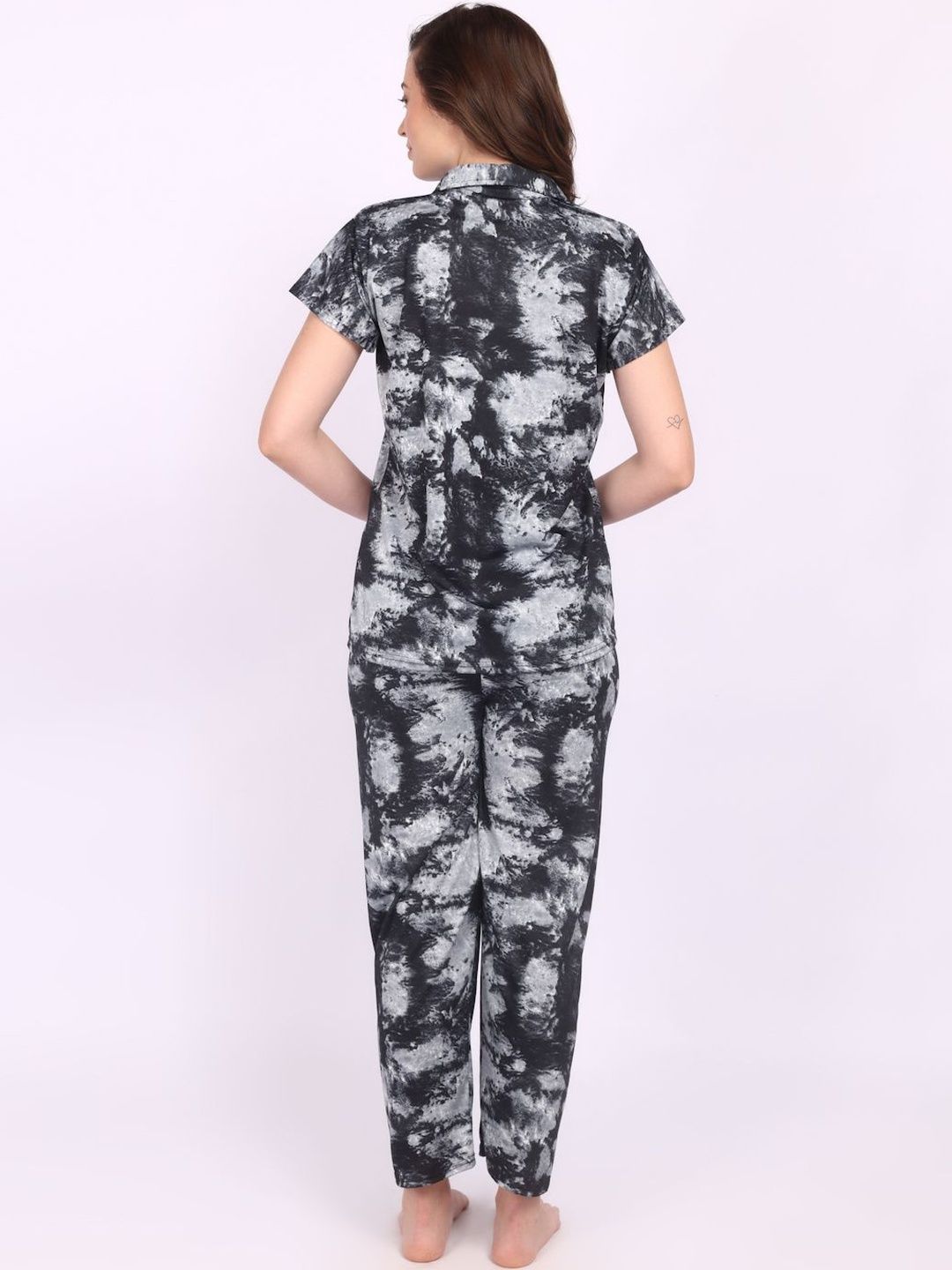 Women Tie-Dye Print Top & Pyjama Night suit