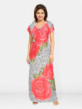 Be You Women Printed Maxi Nightdress
