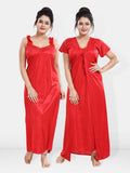 Be You Maxi Satin Wrap Nightdress With Robe