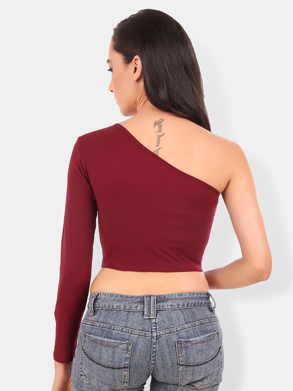 One Shoulder Cotton Crop Top