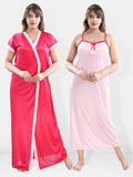 Be You V-Neck Satin Maxi Nightdress with Robe