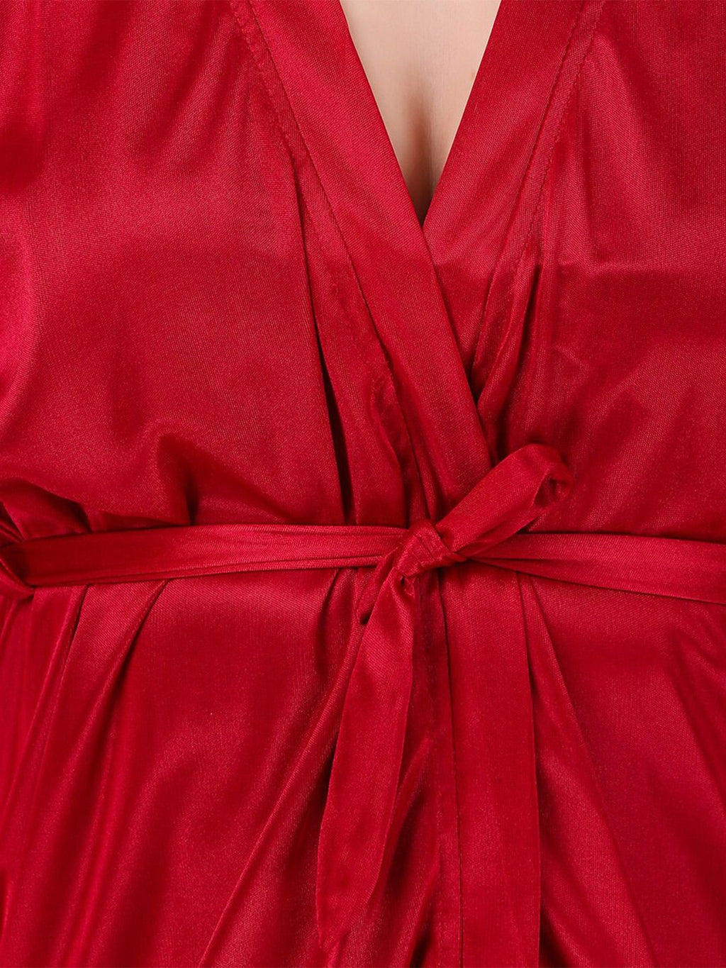 Non-Wired Non Padded Lingerie Set With Robe BUF-3-PCS-SET-2252-L