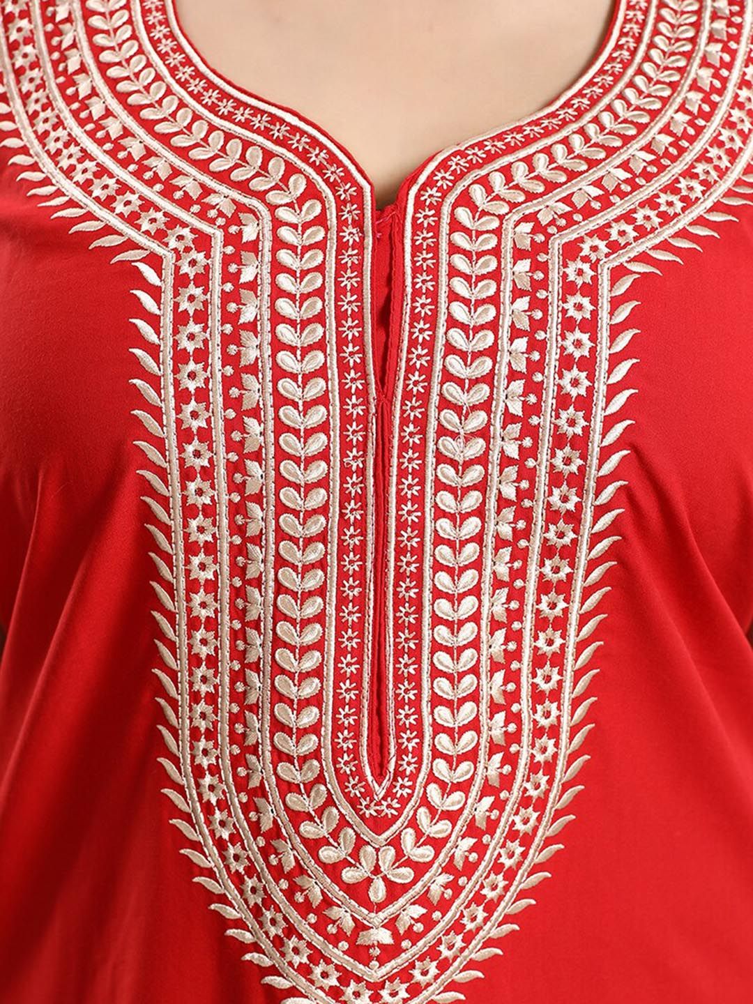 Cotton Embroidered Maxi Nightdress