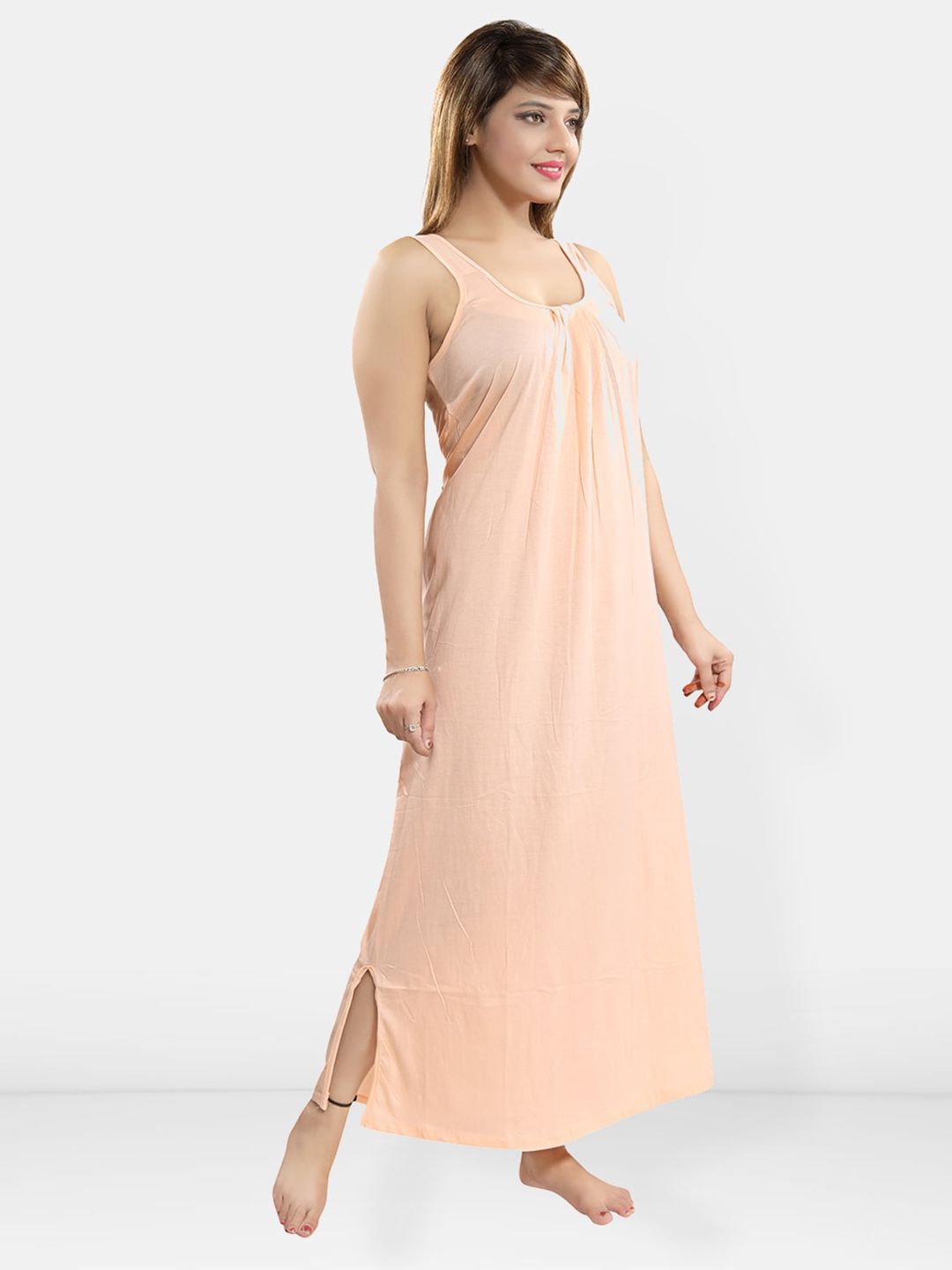 Sleeveless Cotton Maxi Nightdress
