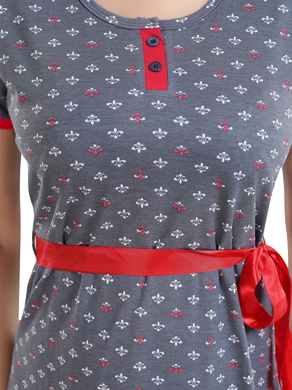Ethnic Motifs Printed T Shirt Nightdress