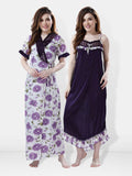 Be You Floral Printed Satin Maxi Nightdress