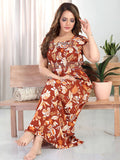 Be You Floral Printed Square Neck Maxi Nightdress