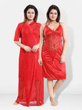 Be You V-Neck Satin Maxi Nightdress With Robe