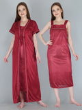Be You Maroon Maxi Nightdress