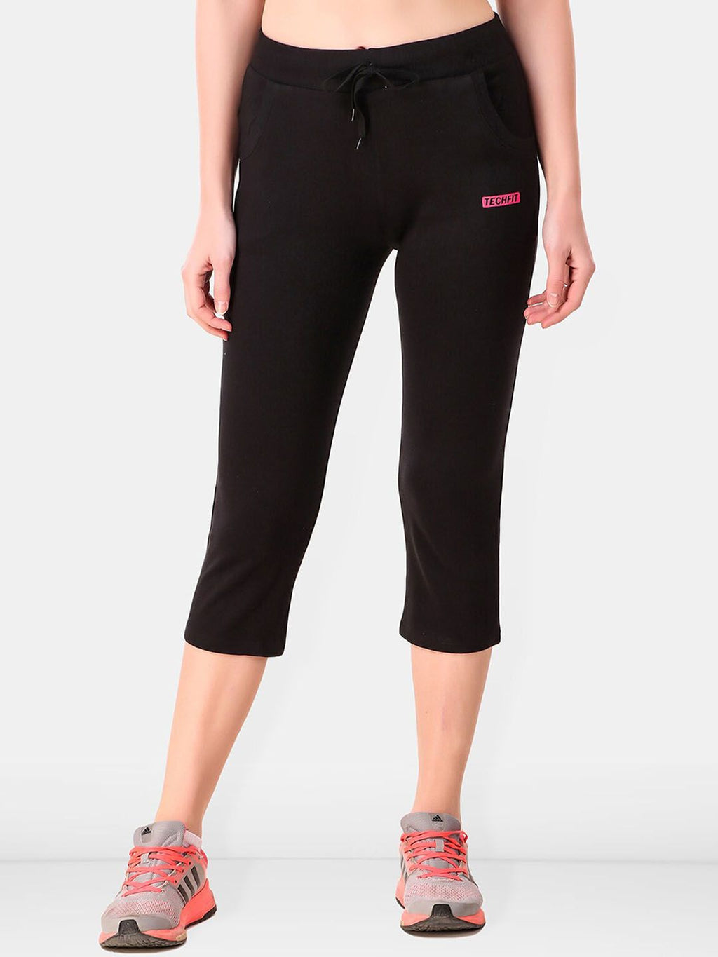 Be You Women Solid Three Fourth-Length Gym Tights