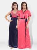 Be You Satin Maxi Wrap Nightdress With Robe
