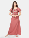 Be You Floral Embroidered Maxi Nightdress