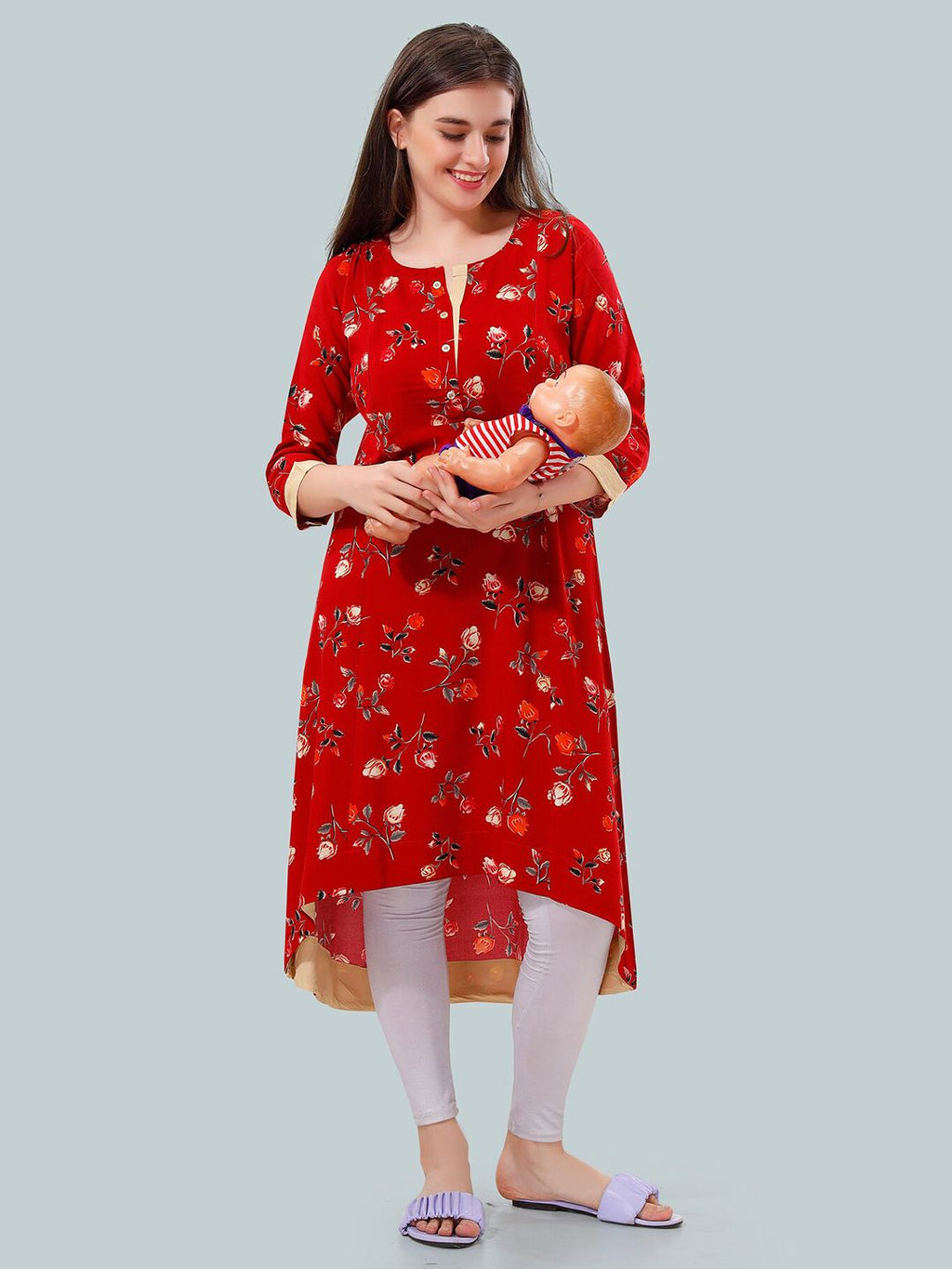 Floral Printed Maternity Kurta
