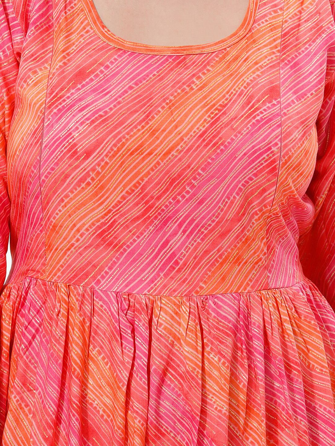 Striped Bell Sleeves Maternity Kurta