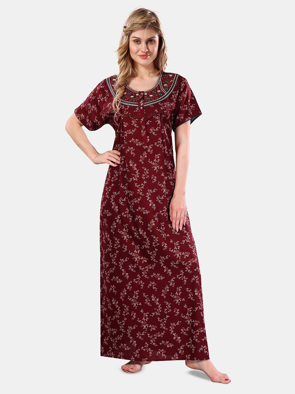 Be You Floral Printed Maxi Nightdress