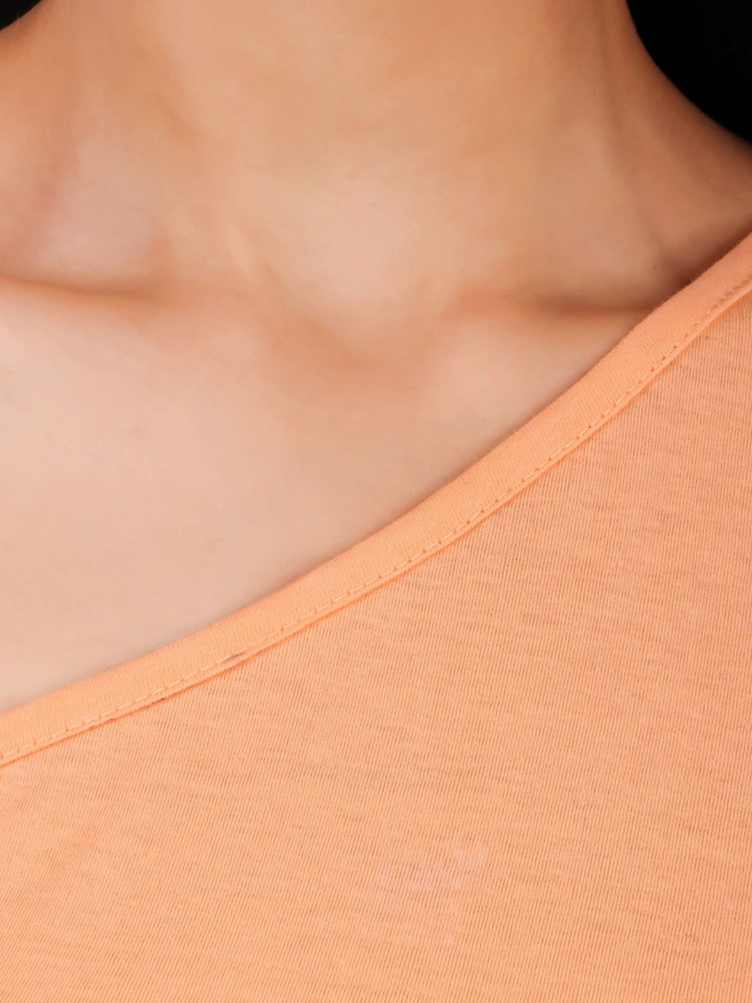One Shoulder Cotton Crop Top