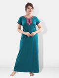 Be You Floral Embroidered V-Neck Maxi Nightdress