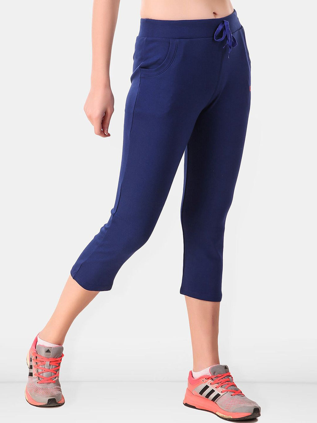 Cotton Solid Three Fourth -Length Tights