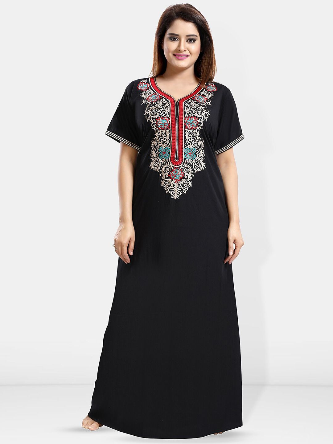 Be You Embroidered Maxi Nightdress