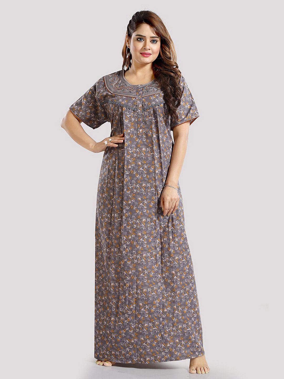 Be You Floral Printed Maxi Nightdress