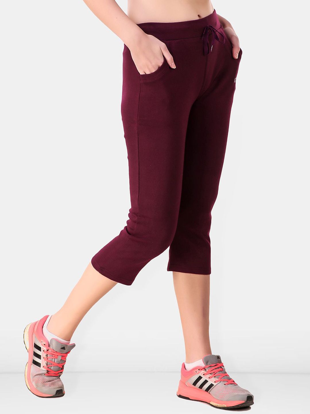 Women Solid Cotton Three Fourth-Length Tights