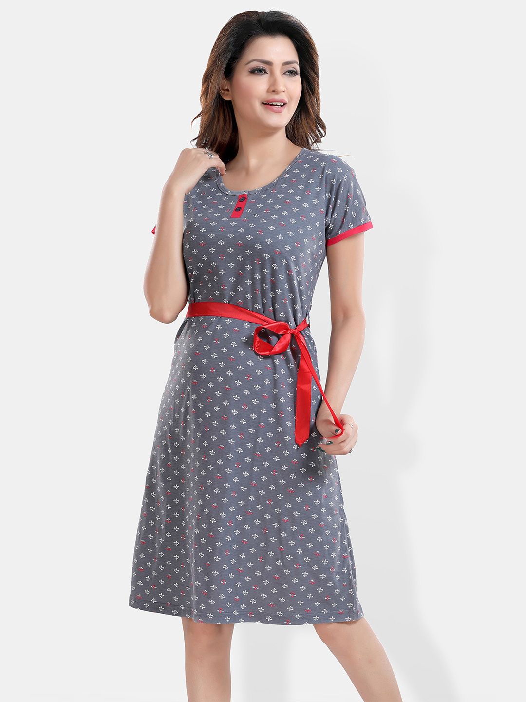 Blue Printed Nightdress