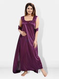 Be You 6 Pieces Satin Maxi Nightwear Set