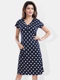 Be You Polka Dots Printed T-shirt Nightdress