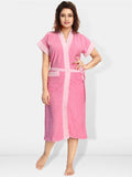 Be You Women Cotton Anti-bacterial Super Soft Bath Robe With Belt