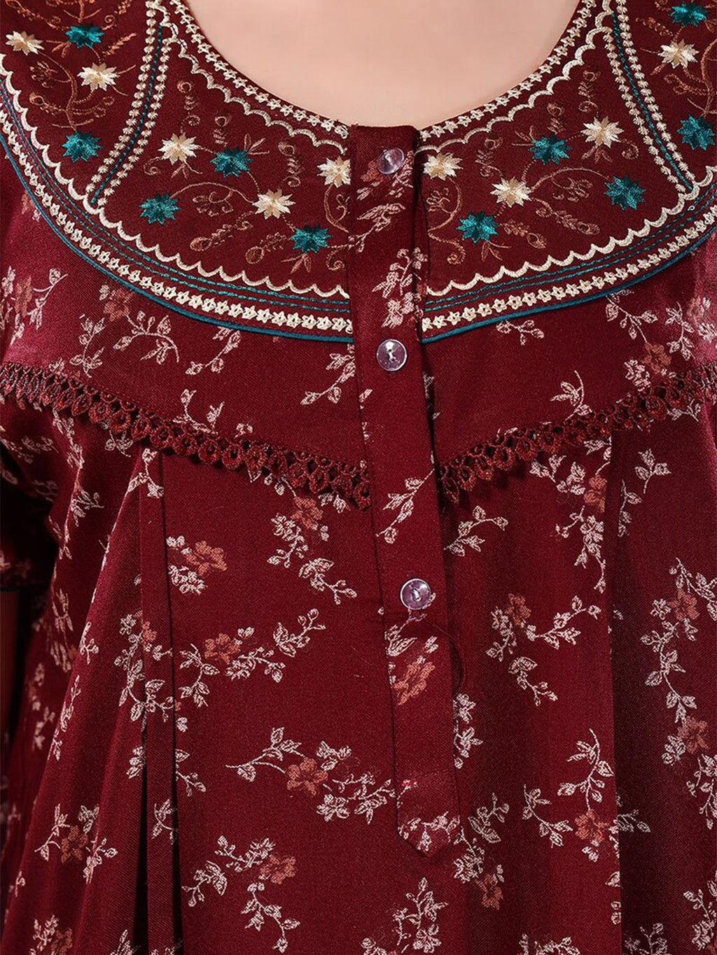 Floral Printed Maxi Nightdress